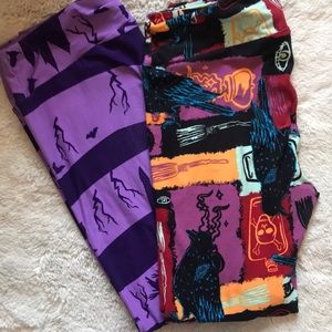 LuLaRoe witch & skull leggings